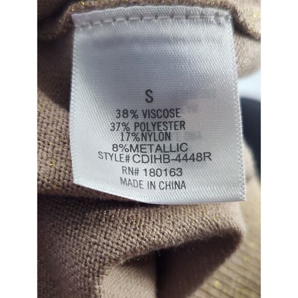 Francesca's Studio 19 Cropped Top Women's S Gold Square Neck Baby Doll NWT - Picture 5 of 7